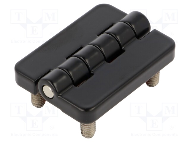 Hinge; Width: 40mm; zinc and aluminium alloy; black; H: 54mm