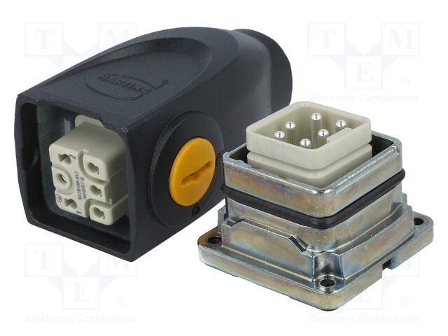 Connector: HAN; male + female; plug + socket; Han-Yellock 10
