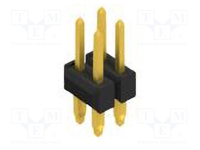 Connector: pin strips; pin header; male; PIN: 4; 2.54mm; THT; 2x2