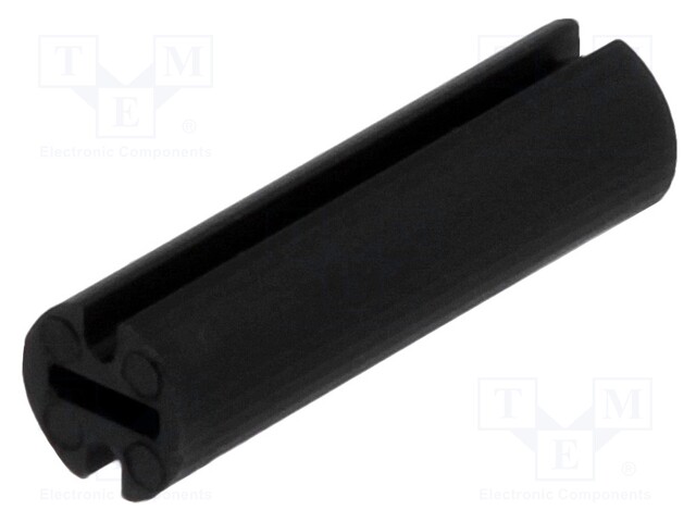 Spacer sleeve; LED; Øout: 4.5mm; ØLED: 3mm; L: 15.5mm; black; UL94V-2