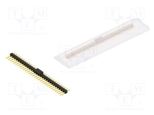 Connector: pin strips; pin header; male; PIN: 30; 2.54mm; SMT; 1x30