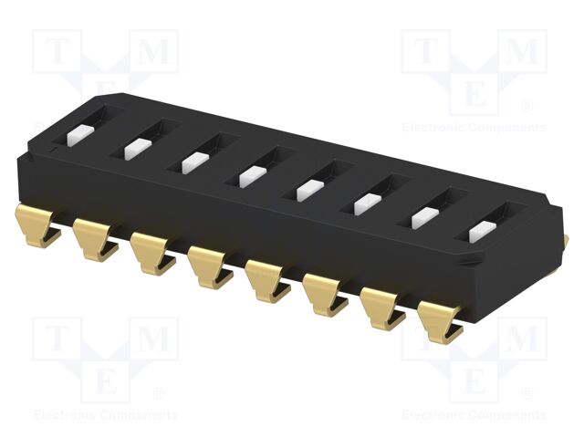 Switch: DIP-SWITCH; Poles number: 8; OFF-ON; 0.025A/24VDC; Pos: 2