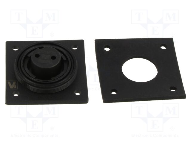 Connector: circular; socket; female; PIN: 2; 12A; 277V; low profile