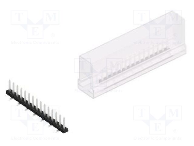 Connector: pin strips; pin header; male; PIN: 15; 2mm; SMT; 1x15