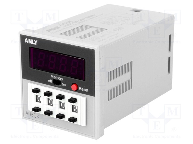 Counter: electronical; LED,mechanical indicator; pulses; 9999