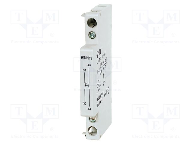 Accessories: auxiliary contacts; 6A; NC + NO; side; IP20; -25÷55°C