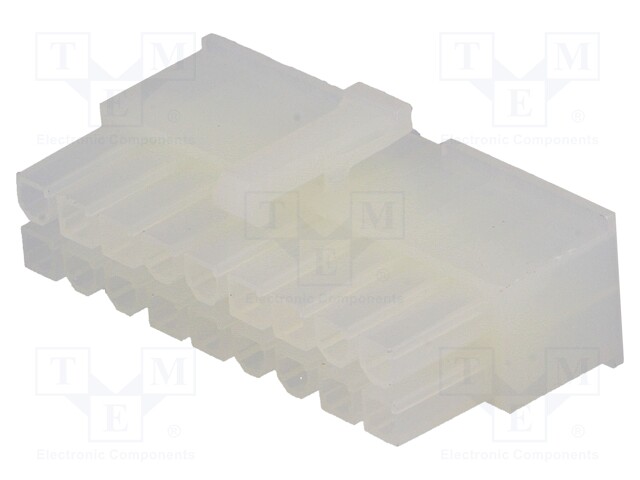 Plug; wire-board; female; MF42; 4.2mm; PIN: 18; w/o contacts