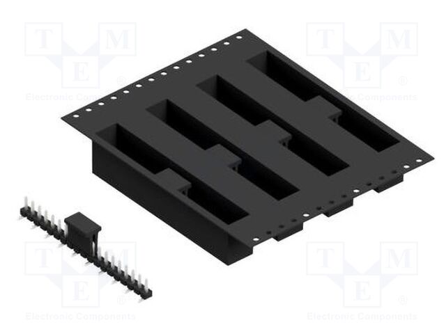 Connector: pin strips; pin header; male; PIN: 19; 2.54mm; SMT; 1x19