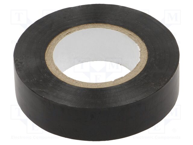 Tape: electrical insulating; W: 19mm; L: 20m; Thk: 0.13mm; black