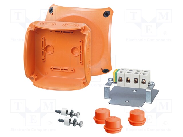 Enclosure: emergency; X: 130mm; Y: 130mm; Z: 77mm; IP65,IP66; orange