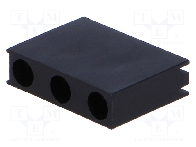 LED housing; 3mm; polyamide; angular; black; UL94V-2; H: 17mm