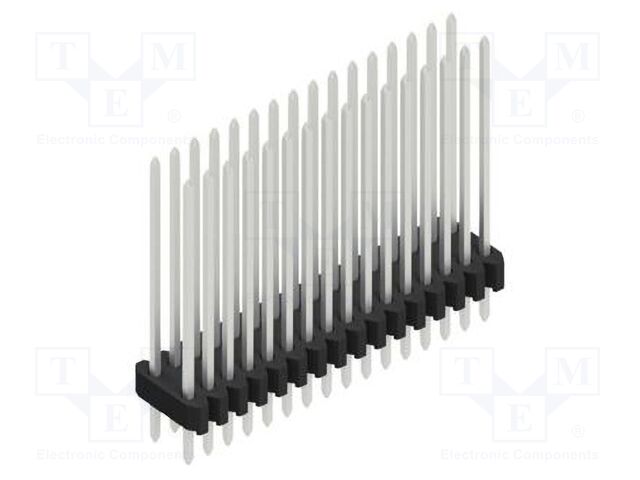 Connector: pin strips; pin header; male; PIN: 32; 1.27mm; THT; 2x16