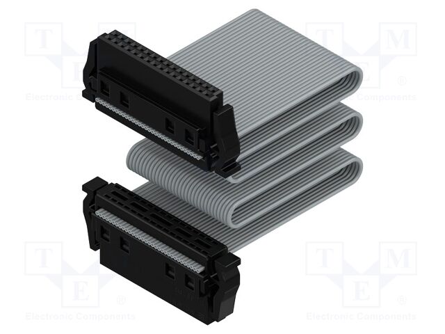 Ribbon cable with IDC connectors; Contacts ph: 1.27mm; PIN: 2x16