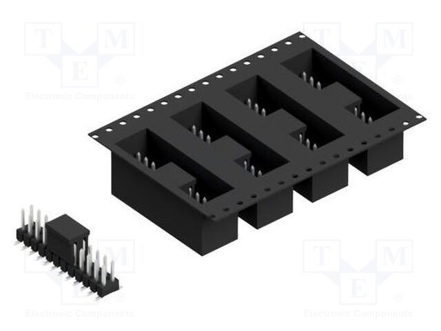 Connector: pin strips; pin header; male; PIN: 24; 2.54mm; SMT; 2x12