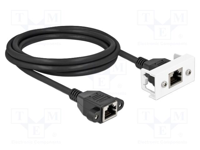 Easy 45; RJ45 socket,both sides; on panel,in housing,push-in