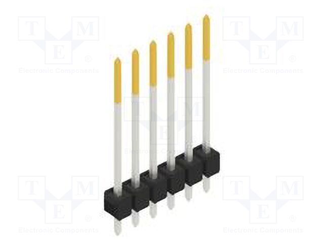 Connector: pin strips; pin header; male; PIN: 6; 2.54mm; THT; 1x6