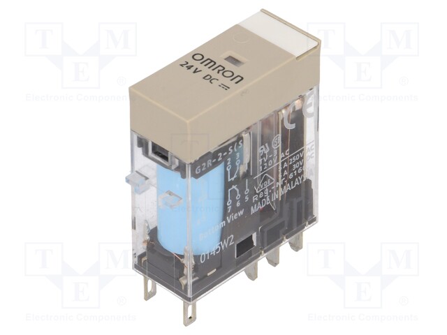 Relay: electromagnetic; DPDT; Ucoil: 24VDC; 5A/250VAC; 5A/30VDC