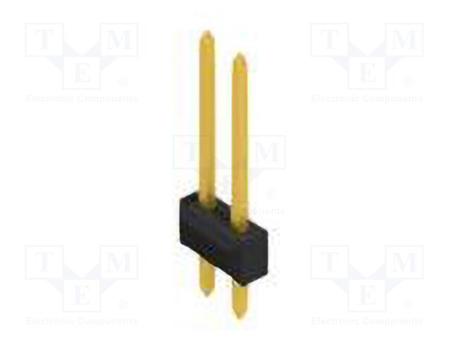 Connector: pin strips; pin header; male; PIN: 2; 2.54mm; THT; 2x1
