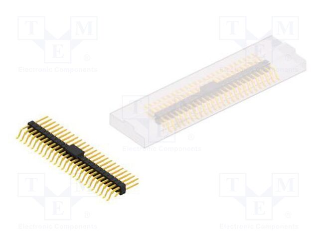 Connector: pin strips; pin header; male; PIN: 50; 2.54mm; SMT; 2x25