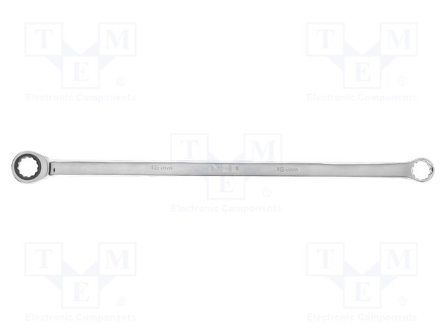 Wrench; box,with ratchet; 16mm; Chrom-vanadium steel; L: 390mm