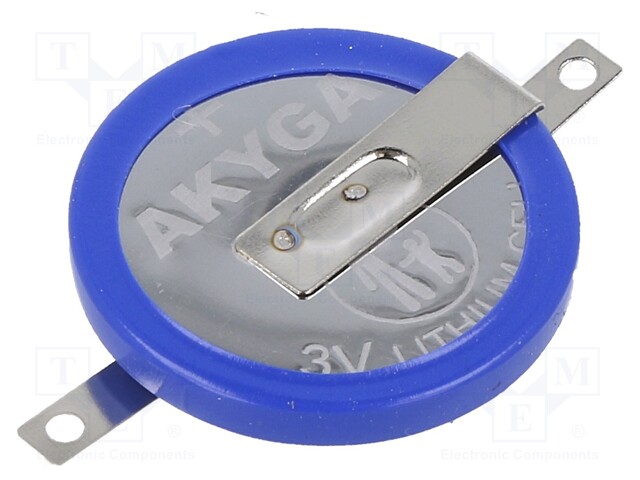 Battery: lithium; 3V; CR2032,coin; soldering lugs; Ø20x3.2mm