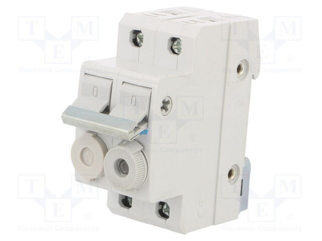Fuse disconnector; 10x38mm; DIN; 20A; 400V; Poles: 2; -5÷40°C