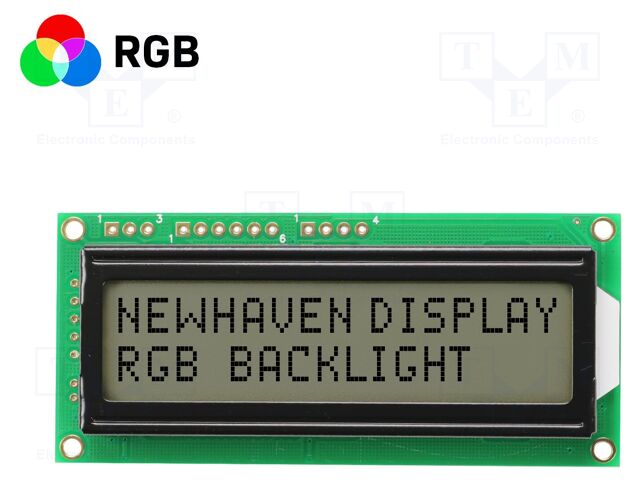 Display: LCD; FSTN Positive; 16x2; grey; 80x36mm; LED; 5V