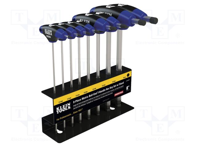 Wrench: hex key-set; spherical; steel; 8pcs; Kit: holder