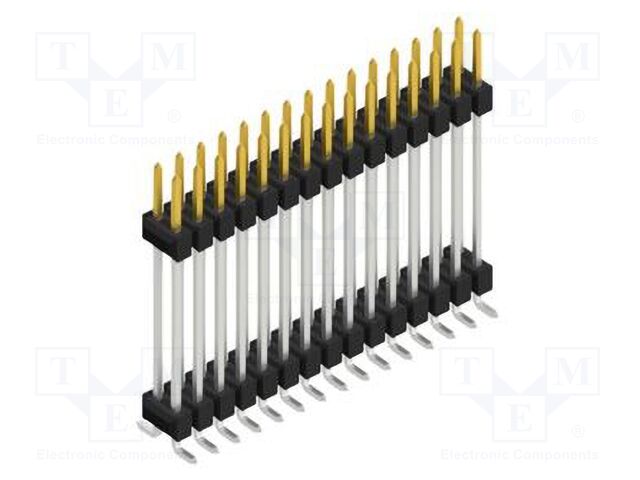 Connector: pin strips; pin header; male; PIN: 30; 2.54mm; SMT; 2x15