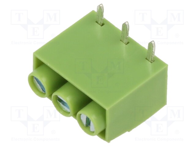 PCB terminal block; straight; 5mm; ways: 3; on PCBs; terminal
