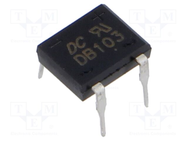 Bridge rectifier: single-phase; 200V; If: 1A; Ifsm: 50A; DB-1; THT
