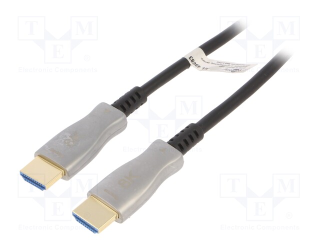 Cable; HDCP 2.2,HDMI 2.1; HDMI plug,both sides; 10m; black