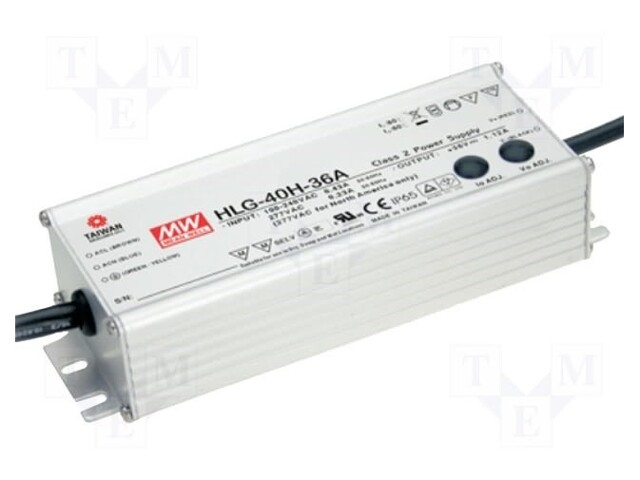 Power supply: switched-mode; LED; 40.32W; 48VDC; 44÷53VDC; IP65