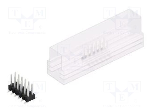 Connector: pin strips; pin header; male; PIN: 12; 2.54mm; SMT; 2x6
