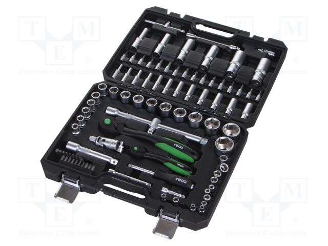 Socket-set; hex key,Phillips,Torx®; Chrom-vanadium steel