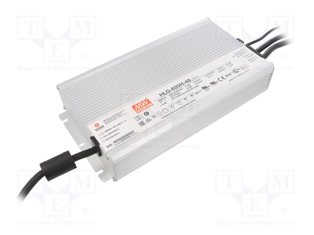 Power supply: switched-mode; LED; 600W; 48VDC; 12.5A; 90÷305VAC