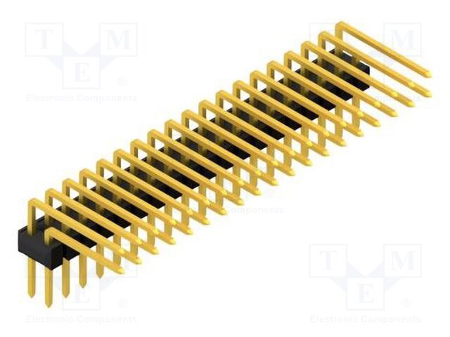 Connector: pin strips; pin header; male; PIN: 38; 2.54mm; THT; 2x19