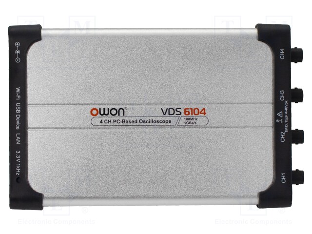 PC connected oscilloscope; 100MHz; Channels: 4; 10Mpts; 1Gsps; 40V