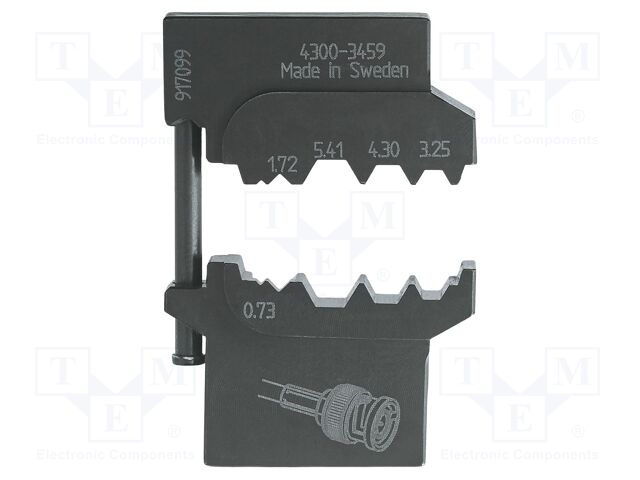 Crimping jaws; coaxial connectors