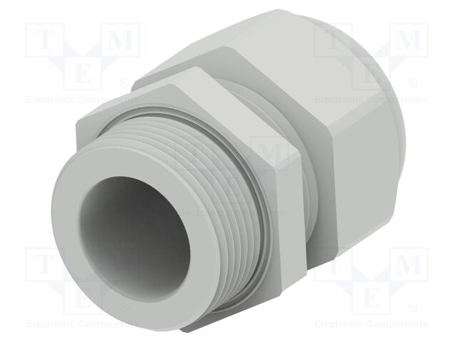 Cable gland; without nut; PG16; IP68; Mat: polyamide; light grey