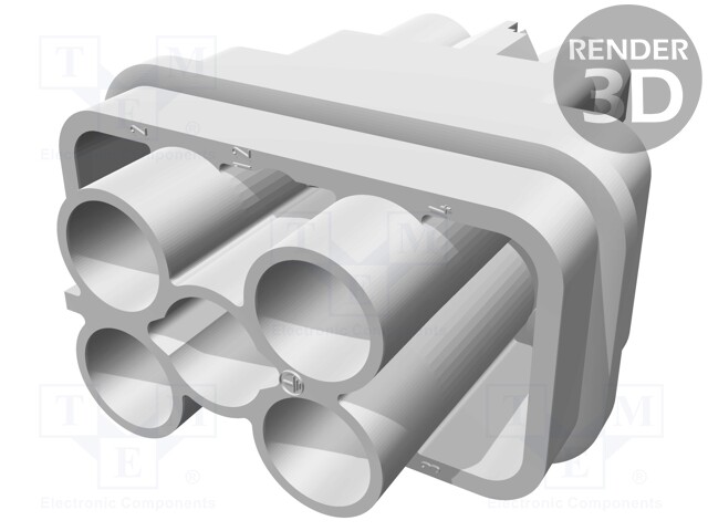Connector: HDC; male; Han Q; PIN: 6(4+2); Compact
