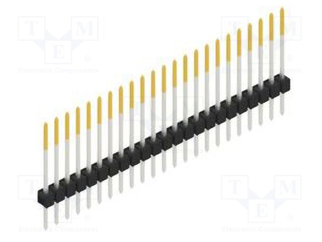 Connector: pin strips; pin header; male; PIN: 23; 2.54mm; THT; 1x23