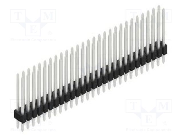 Connector: pin strips; pin header; male; PIN: 54; 1.27mm; THT; 2x27