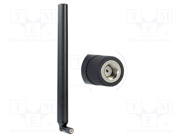 Antenna; inner,WiFi; black; RP-SMA; screw-in; male; 50Ω; -10÷55°C