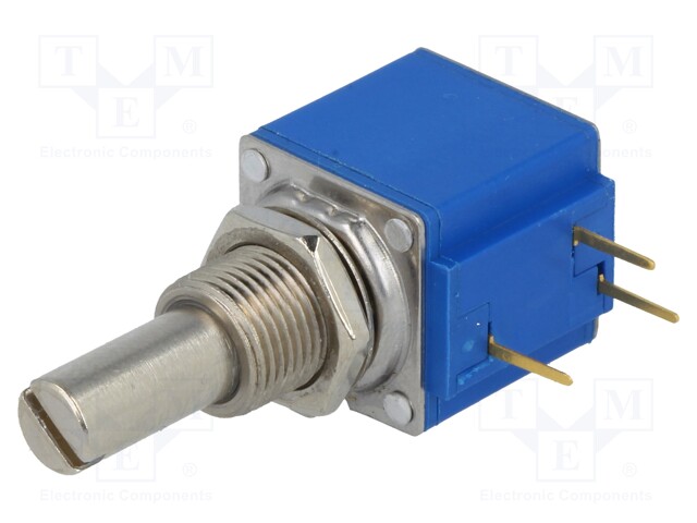 Potentiometer: shaft; multiturn; 1kΩ; 1W; ±5%; 6.35mm; linear