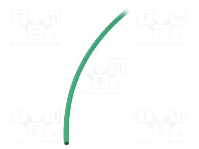 Heat shrink sleeve; thin walled; 3: 1; 3mm; L: 30m; green; -55÷135°C
