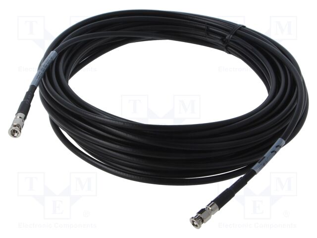 Cable; 11m; Micro BNC male,both sides; shielded; black; straight