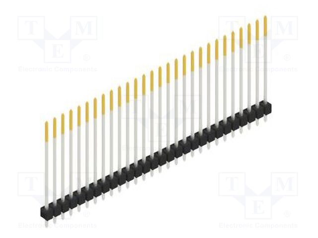 Connector: pin strips; pin header; male; PIN: 28; 2.54mm; THT; 1x28