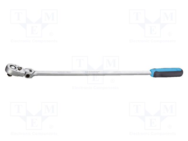Rattle; socket spanner; 1/2"; Chrom-vanadium steel; 615mm; 600Nm