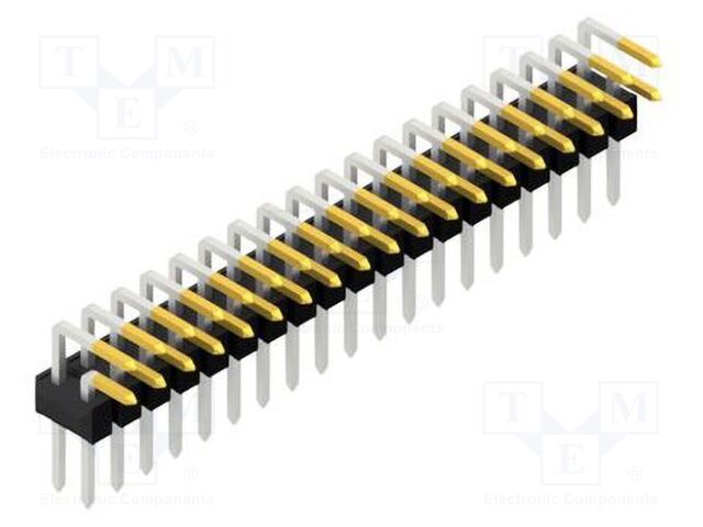 Connector: pin strips; pin header; male; PIN: 38; 2.54mm; THT; 2x19